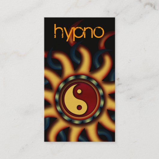 visitekaartjes Abstract Yin Yang Sunshine, Oranje (Voorkant)