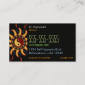 visitekaartjes Abstract Yin Yang Sunshine, Oranje (Achterkant)