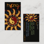 visitekaartjes Abstract Yin Yang Sunshine, Oranje (Voorkant / Achterkant)