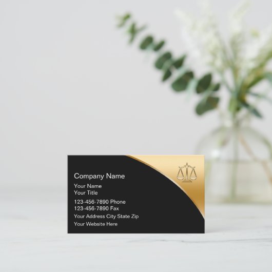 Visitekaartjes advocaat vastgesteld (Staand voorkant)