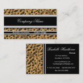 Visitekaartjes afdrukken op luipaard ~ zwart (Voorkant / Achterkant)