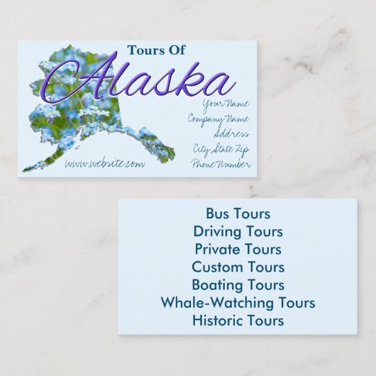 Visitekaartjes - ALASKA (Voorkant / Achterkant)