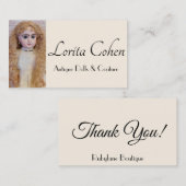 Visitekaartjes Antiek poppen (Voorkant / Achterkant)