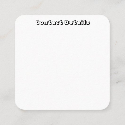 VISITEKAARTJES ART&DESIGN STIJL (Achterkant)