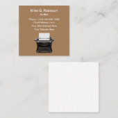 Visitekaartjes Auteur-schrijver terugzetten (Voorkant / Achterkant)