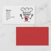 Visitekaartjes bakken - cartoon chef voor bakkerij (Voorkant / Achterkant)