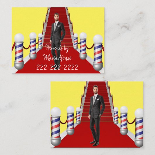 Visitekaartjes, Barbershop-Visitekaartjes Visitekaartje (Voorkant / Achterkant)