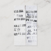 Visitekaartjes bibliotheekdatumstempel (Achterkant)