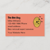 Visitekaartjes bijenhouder en verwijdering (Voorkant)