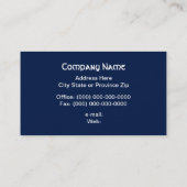 visitekaartjes blauw Keltisch kruis (Achterkant)