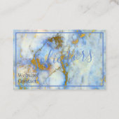 Visitekaartjes - Blauwe marmer met gouden vinnen (Achterkant)