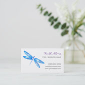 Visitekaartjes | Blauwe Paarse Waterverf (Staand voorkant)