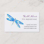 Visitekaartjes | Blauwe Paarse Waterverf (Voorkant)