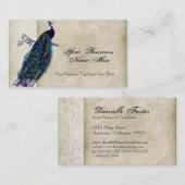 visitekaartjes - Blauwgroen  Peacock 8 & Etchings (Voorkant / Achterkant)