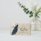 visitekaartjes - Blauwgroen  Peacock 8 & Etchings (Staand voorkant)