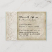 visitekaartjes - Blauwgroen  Peacock 8 & Etchings (Achterkant)