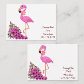Visitekaartjes, Bloemist Flamingo Visitekaartjes (Voorkant / Achterkant)
