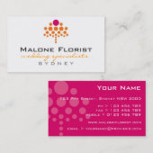 visitekaartjes > bloemist [roze : Oranje] (Voorkant / Achterkant)