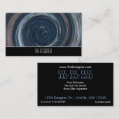 visitekaartjes Blue Abstract Swirl (Voorkant / Achterkant)