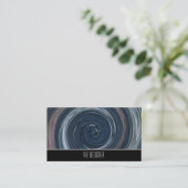visitekaartjes Blue Abstract Swirl (Staand voorkant)