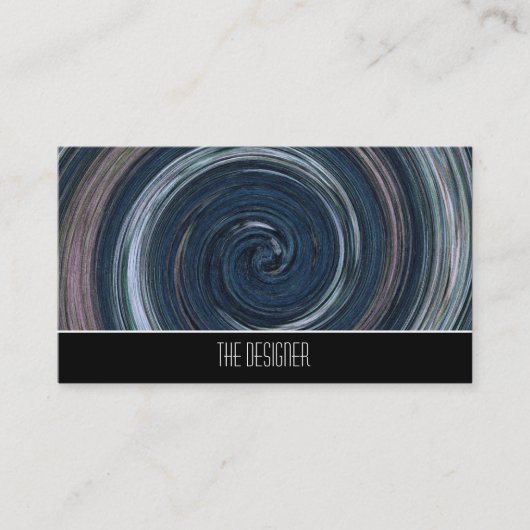 visitekaartjes Blue Abstract Swirl (Voorkant)