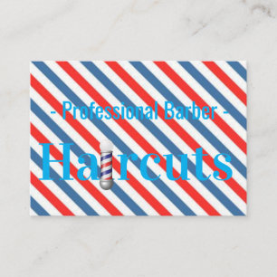 Visitekaartjes, Blue Stripe Barbershop Kapper  Visitekaartje