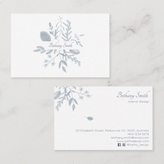 Visitekaartjes | Botanica (Voorkant / Achterkant)