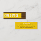 visitekaartjes > café grande [chocolade : geel] (Voorkant / Achterkant)