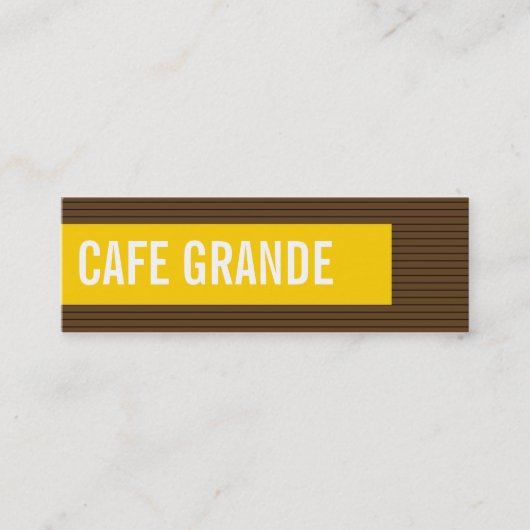 visitekaartjes > café grande [chocolade : geel] (Voorkant)