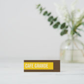 visitekaartjes > café grande [chocolade : geel] (Staand voorkant)