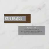 visitekaartjes > café grande [chocolade : grijs] (Voorkant / Achterkant)