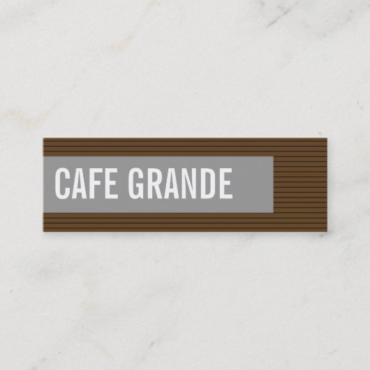 visitekaartjes > café grande [chocolade : grijs] (Voorkant)