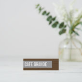 visitekaartjes > café grande [chocolade : grijs] (Staand voorkant)