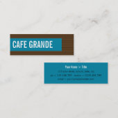 visitekaartjes > café grande [chocolade : groenbla (Voorkant / Achterkant)