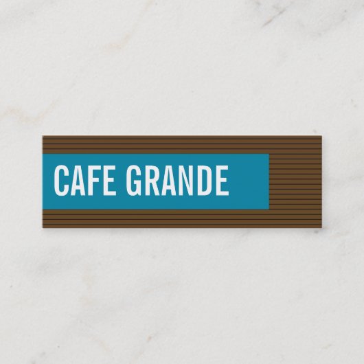 visitekaartjes > café grande [chocolade : groenbla (Voorkant)