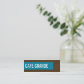 visitekaartjes > café grande [chocolade : groenbla (Staand voorkant)