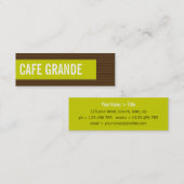 visitekaartjes > café grande [chocolade : limoen] (Voorkant / Achterkant)