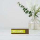 visitekaartjes > café grande [chocolade : limoen] (Staand voorkant)
