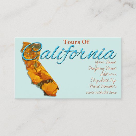 VISITEKAARTJES - CALIFORNIË (Voorkant)