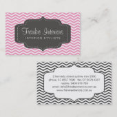 visitekaartjes > chevron2 [houtskool:roze] (Voorkant / Achterkant)