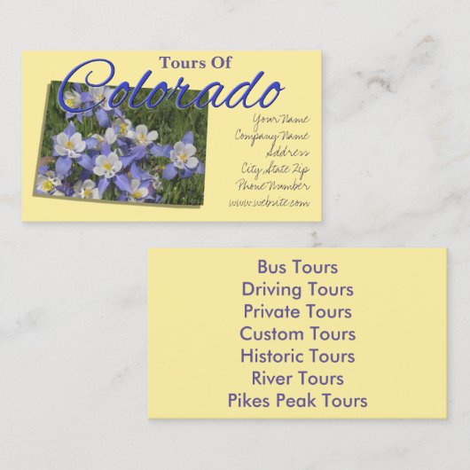 VISITEKAARTJES - COLORADO (Voorkant / Achterkant)