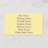 VISITEKAARTJES - COLORADO (Achterkant)