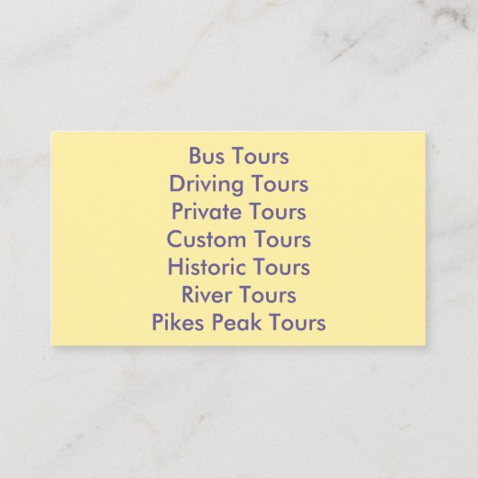 VISITEKAARTJES - COLORADO (Achterkant)