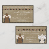 Visitekaartjes:: Country Angel Cat Visitekaartje (Voorkant / Achterkant)