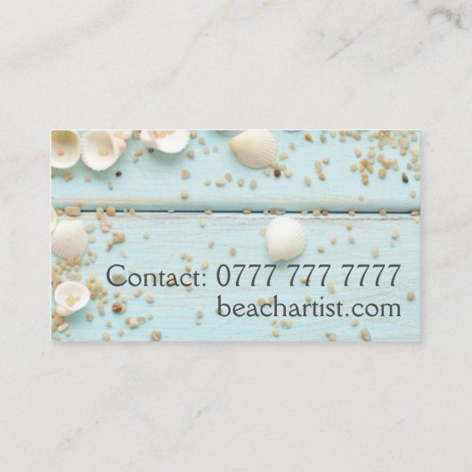 Visitekaartjes - Dag bij strand (Achterkant)