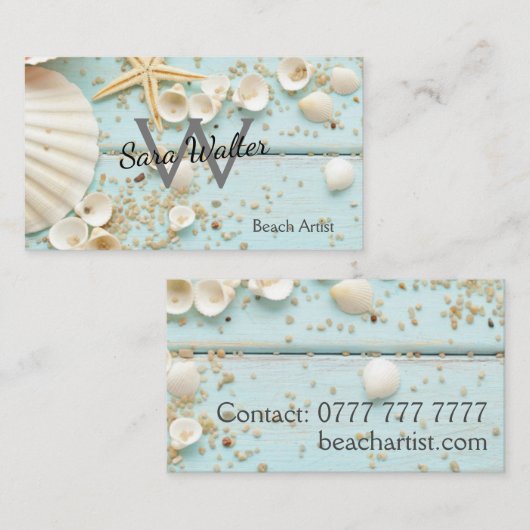 Visitekaartjes - Dag bij strand (Voorkant / Achterkant)