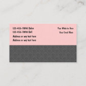 Visitekaartjes Damask kapper (Achterkant)