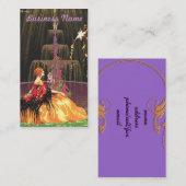  Visitekaartjes - Dame door een fontein (Voorkant / Achterkant)