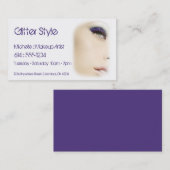 visitekaartjes :  dame Eyeshadow/Makeup (Voorkant / Achterkant)