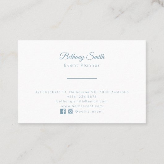 Visitekaartjes | Dandelion (Blauwgroen) (Achterkant)